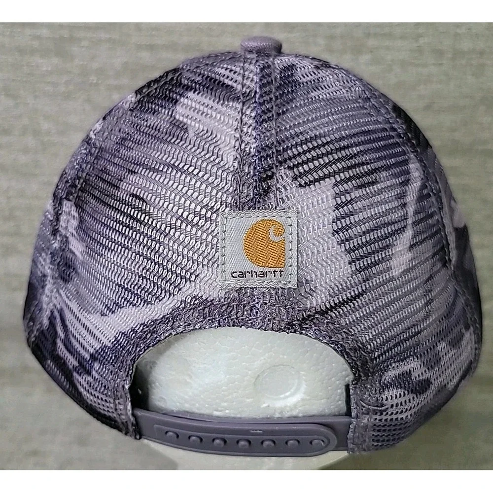 Carhartt Patch‎ Purple Camo Mesh Hat Cap Women's SnapBack Adjustable Logo